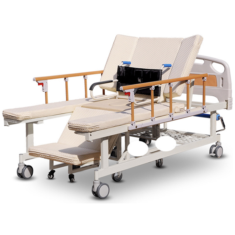 High quality multifunctional metal wheelchair hospital bed for the elderly