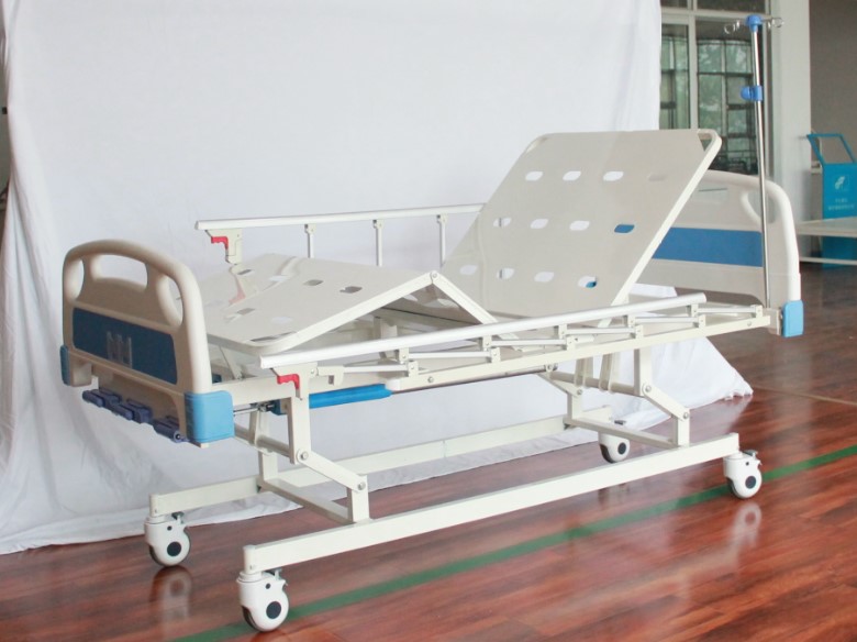 3 crank manual high quality hospital bed/patient bed/patient bed