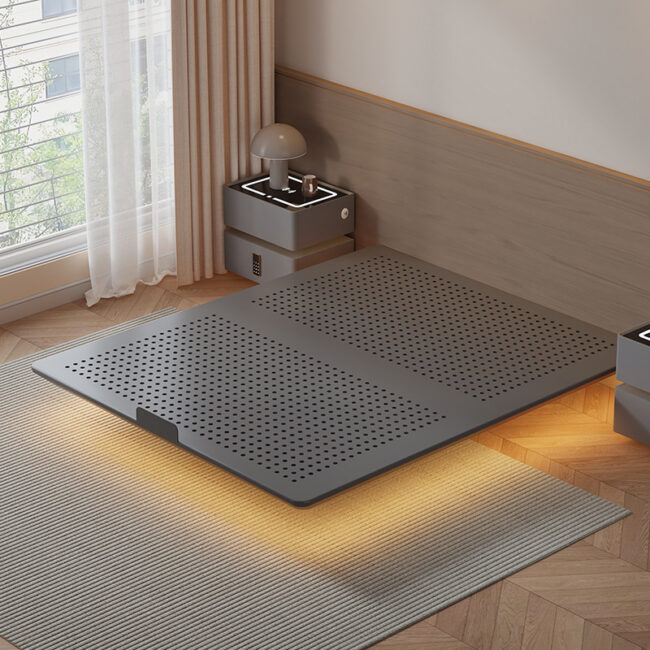 2025 Floating Stainless Steel Platform Bed Frame Without Headboard for Home