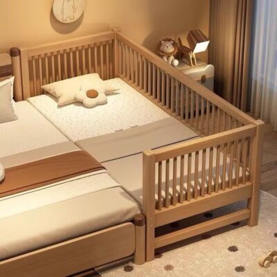 DIY Baby Cradle Knitting Kit with Chunky Yarn and Fabric Strips