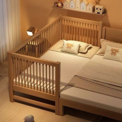DIY Baby Cradle Knitting Kit with Chunky Yarn and Fabric Strips