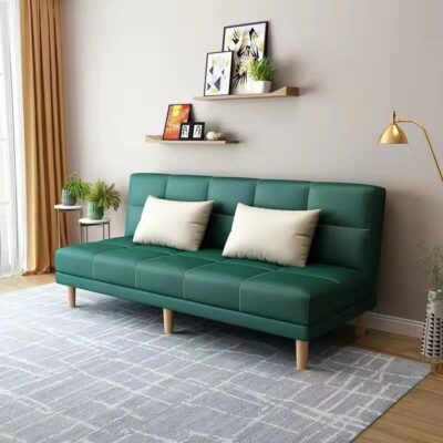 Economical foldable lazy sofa bed for rental apartments, multifunctional design