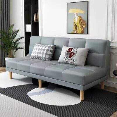 Economical foldable lazy sofa bed for rental apartments, multifunctional design