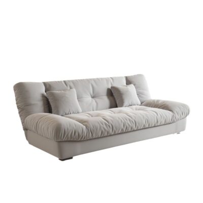 Modern creamy cloud style foldable sofa bed for small spaces