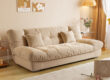 Modern creamy cloud style foldable sofa bed for small spaces