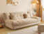 Modern creamy cloud style foldable sofa bed for small spaces