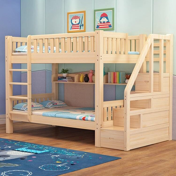 Custom kids bunk bed with desk