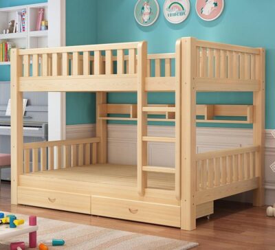 Custom kids bunk bed with desk