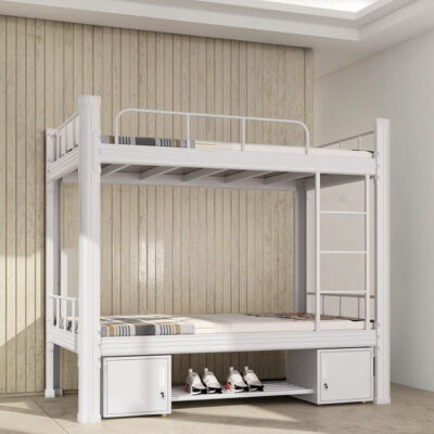 Metal frame bunk bed for dormitory
