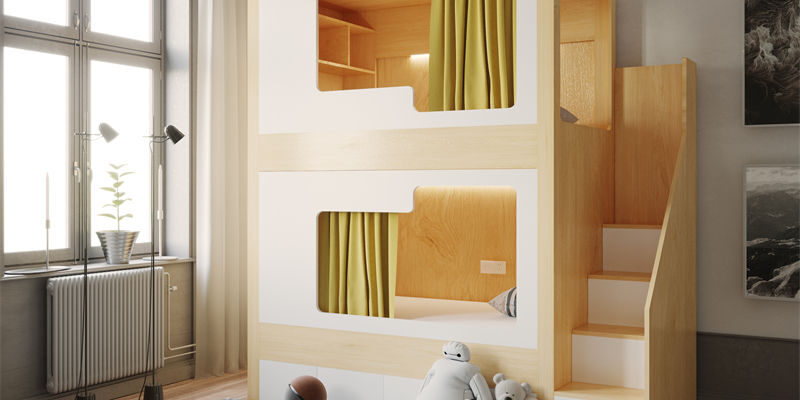 Custom capsule bunk bed metal frame