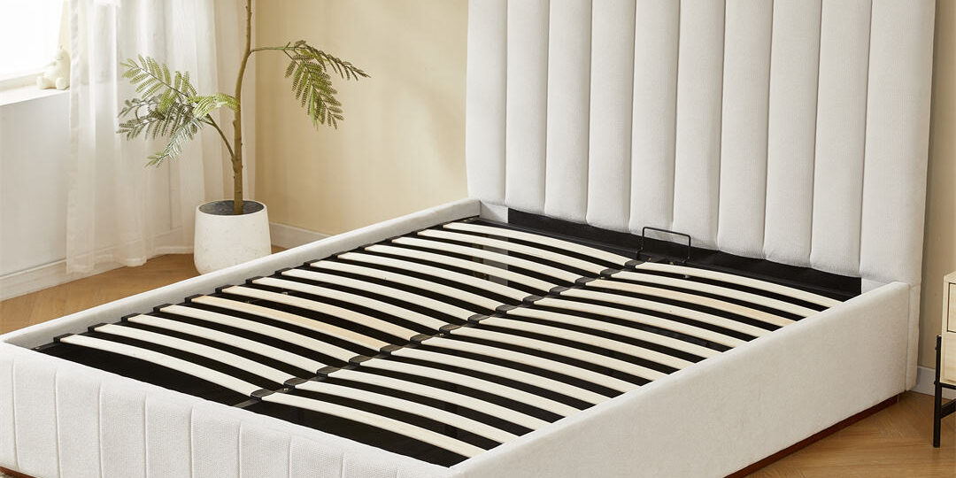 bed frame with storage for hotel bedroom