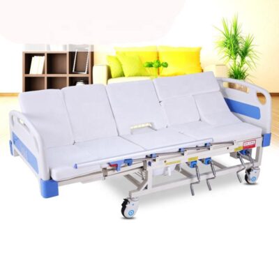 hand-operated hospital bed for elderly