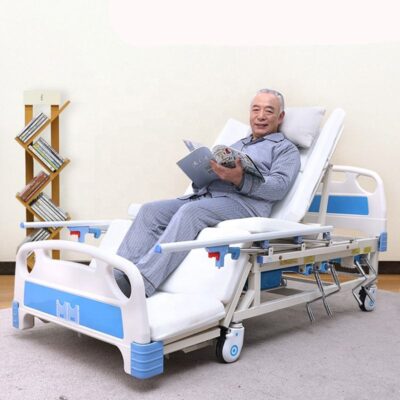 hand-operated hospital bed for elderly
