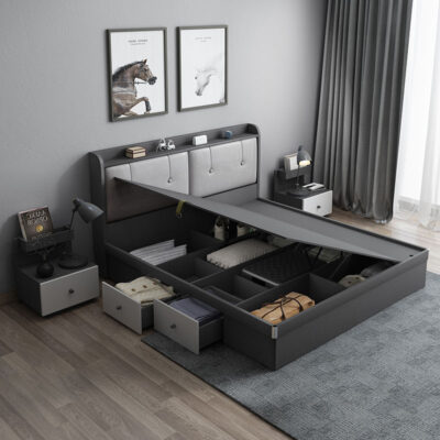 wooden beds with storage