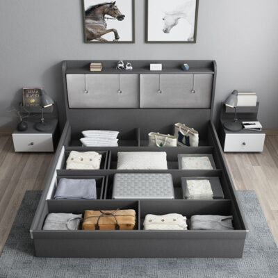 wooden beds with storage