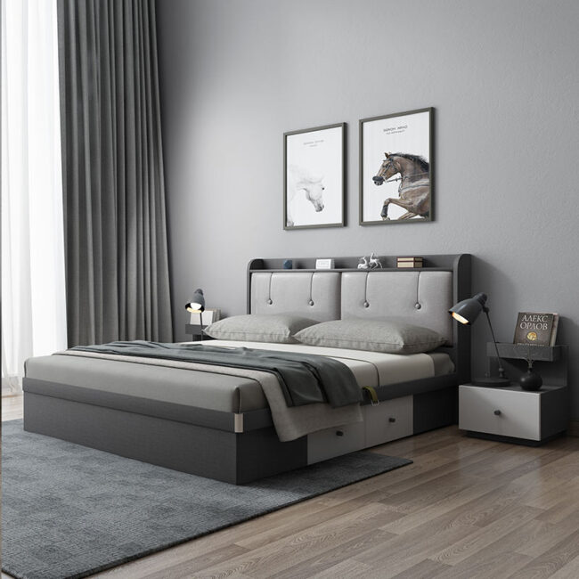 wooden beds with storage