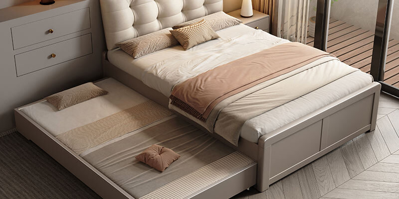 wood wall bed with storage drawers