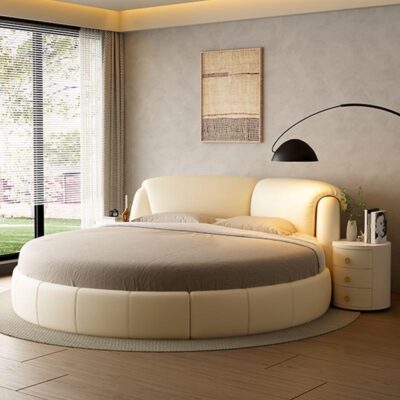 Simple design round beds for hotels