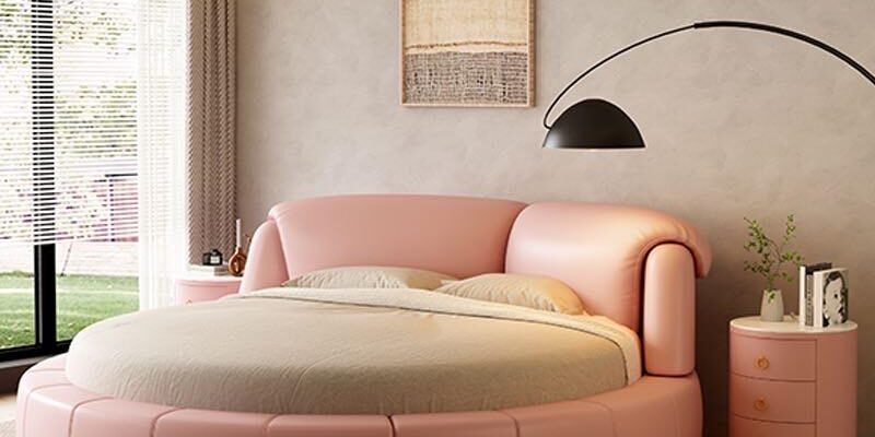Simple design round beds for hotels