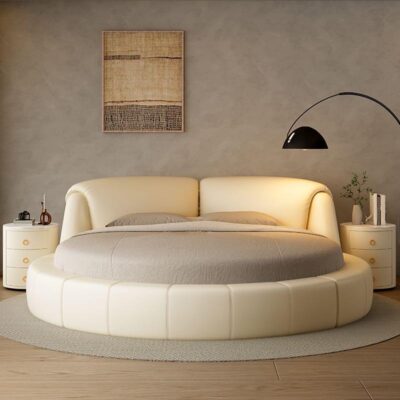 Simple design round beds for hotels