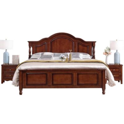 Traditional mahogany wood bed
