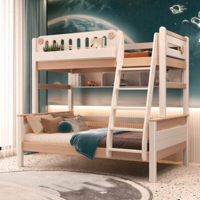children's wooden loft bunk bed
