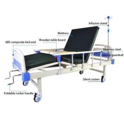 Adjustable 2 Crank Manual Hospital Bed
