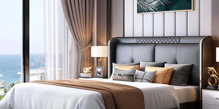 Oak Wood Luxury Hotel Bedroom Furniture Set