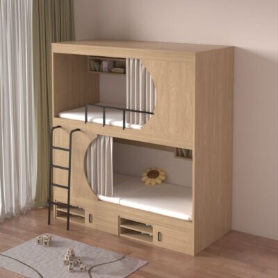 Double deck metal frame bunk beds