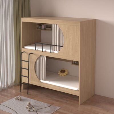 Double deck metal frame bunk beds