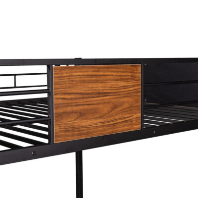 Heavy duty black metal bunk bed