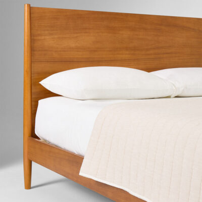 Mid-century solid wood bed