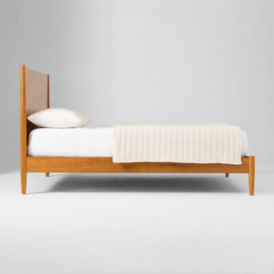 Mid-century solid wood bed