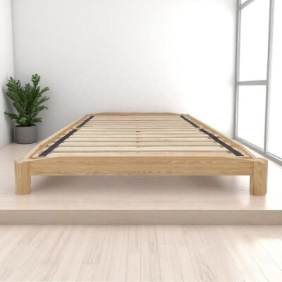 Minimal Rubber Wood Bed Frame