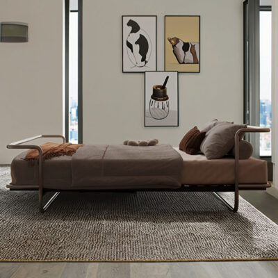 Modern Stainless Steel Double Bed Frame