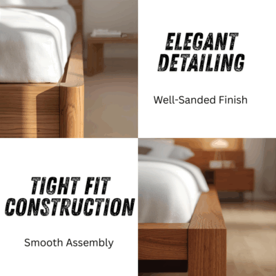 Premium Solid Wood Platform Bed Frame