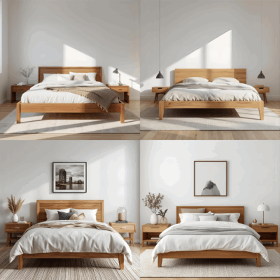 Premium Solid Wood Platform Bed Frame