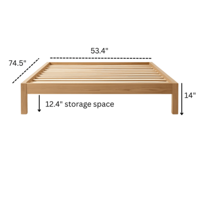 Premium Solid Wood Platform Bed Frame