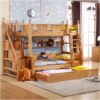 Rustic solid wood bunk beds