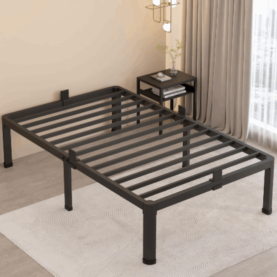 Quick assembly metal platform bed frame