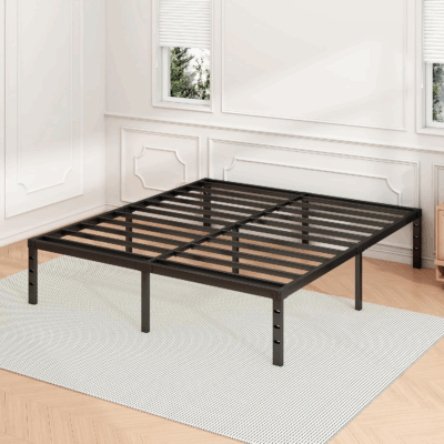 Quick assembly metal platform bed frame