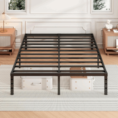 Quick assembly metal platform bed frame